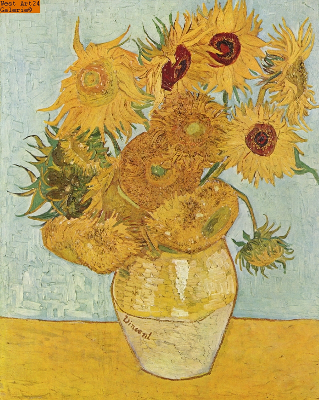 Sonnenblumen nach van Gogh Gemäldeimitation